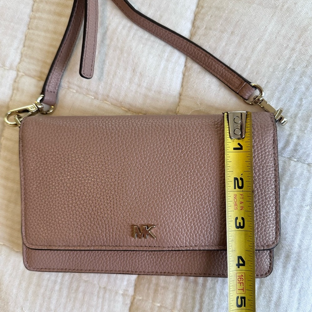 Michael Kors Mauve Pebbled Leather Crossbody Bag - Picture 10 of 10